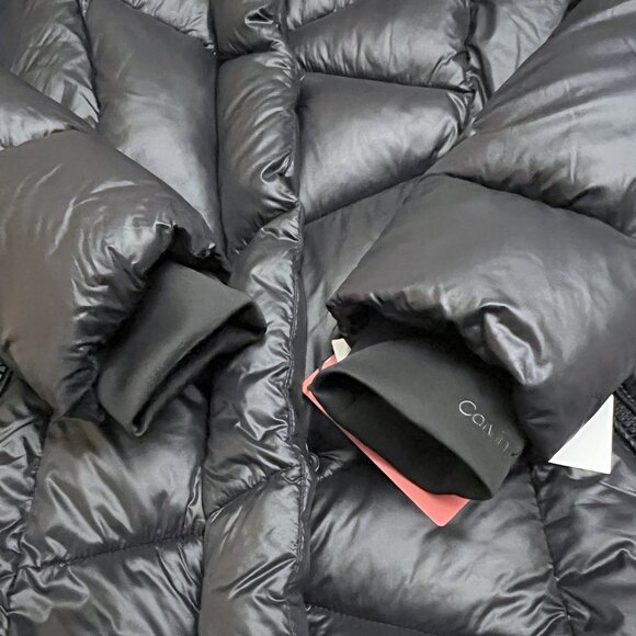$320 NWT Calvin Klein Sorona Aura Black Puffer Jacket Women's Size S Small NWT - Picture 6 of 14
